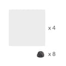 composition de 4 panneaux transparents avec connecteurs noirs pour kavee cage pour cochon d'inde cobaye